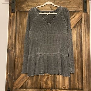 Raw-hem top